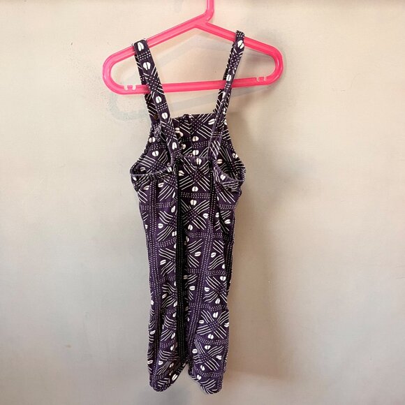 Ade + Ayo Toddler Girls Purple & White Cotton Jumpsuit 2T - Picture 4 of 4